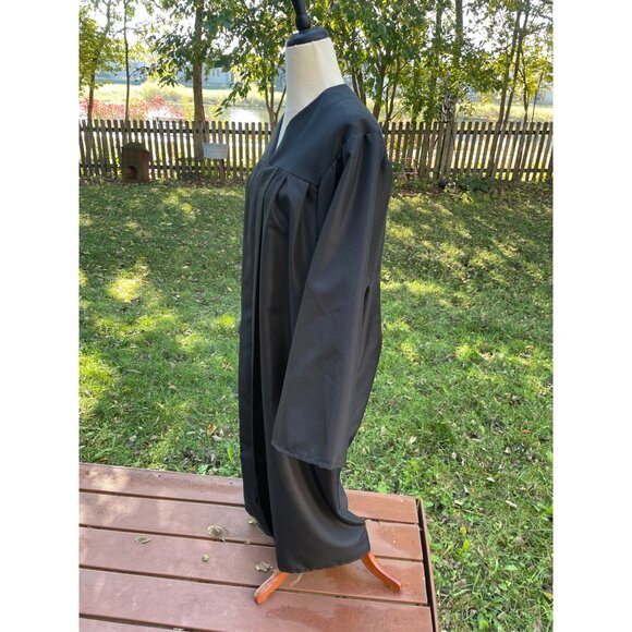 Black Jostens Graduation Gown Size 507 - 509 Polyester Cosplay - Picture 3 of 9
